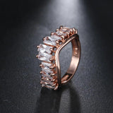 Colorful Inlaid High Engagement Rings For Women