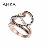 Real Rose Flower Rhinestone Ring Fine Jewelry
