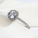 Silver Plated Ring Ladies Wedding Engagement Party Jewelry