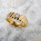 Rhinestone Stainless Steel Rings for Women Wedding Jewelry