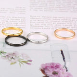 2mm Stainless Steel Ring Rose Silver 4 Wedding Rings