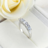 CZ Thin Finger Rings Set of 5 Tibetan Silver Stylish Women Accessories