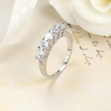 CZ Thin Finger Rings Set of 5 Tibetan Silver Stylish Women Accessories