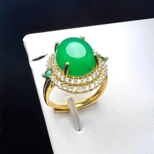 Natural Stone Agate Finger Ring Charm Rings Copper Stone Rings