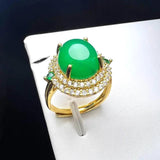 Natural Stone Agate Finger Ring Charm Rings Copper Stone Rings