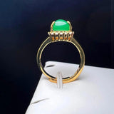 Natural Stone Agate Finger Ring Charm Rings Copper Stone Rings