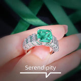 Square Tourmaline Paraiba Gemstone Adjustable Finger Ring