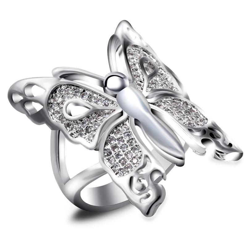Butterfly Zircon Stone Party Engagement Ring