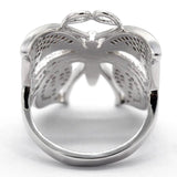 Zircon Animal Ring for Women Butterfly Heart Engagement