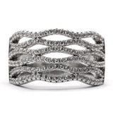 Zircon Stone Geometry Punk Ring for Women