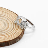 Adjustable Flower Branches Finger Rings Women Jewelry Wedding