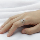 Adjustable Leaves Shape Open Ring Love Jewelry For Women