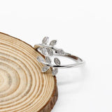 Adjustable Leaves Shape Open Ring Love Jewelry For Women
