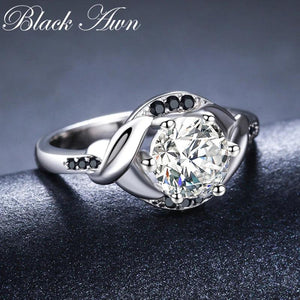 Silver Flower Wedding Ring for Women GR076
