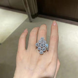 Zircon Wedding Bands Ring Delicate Vintage Flower Dainty Accessorie