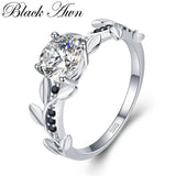 Silver Ring Finger Wedding Rings for Women Female Bague Jewelry G079