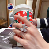 Delicate Zircon Butterfly Ring For Women Wedding Engagement Jewelry