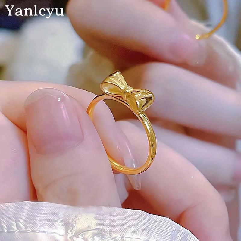 Bowknot Jewelry Wedding Party Novel Girl's Ring