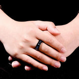 Men's Tungsten Celtic Dragon Wedding Ring Green Zircon Inlay