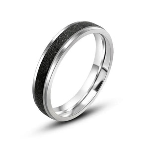 Women's Stainless Steel Wedding Engagement Ring Band