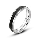 Women's Stainless Steel Wedding Engagement Ring Band