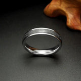 Women's Stainless Steel Wedding Engagement Ring Band