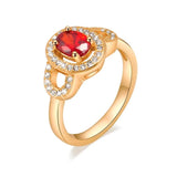 Crystal Oval Engagement Wedding Ring Anillos Stylish Bride Jewelry