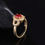 Crystal Oval Engagement Wedding Ring Anillos Stylish Bride Jewelry