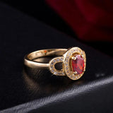 Crystal Oval Engagement Wedding Ring Anillos Stylish Bride Jewelry