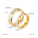 Zirconia Wedding Rings Stainless Steel Jewelry Forever Love's