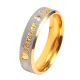 Zirconia Wedding Rings Stainless Steel Jewelry Forever Love's