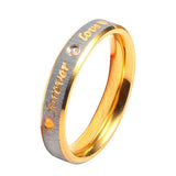 Zirconia Wedding Rings Stainless Steel Jewelry Forever Love's