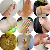 Vintage 24K Big Rhinestone Wedding Rings for Bridal Women Engagement