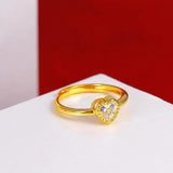Zircon Inlaid Adjustable Opening Ring for Women