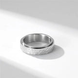 6MM Stainless Steel Spinner Band Rings for Men Women