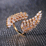 Angel Wing Opening Women's Ring Engagement Party Jewelry