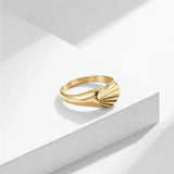 Heart-Shaped Promise Ring Stainless Steel High Polished