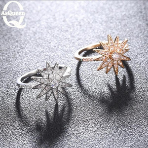 Sunflower Zirconia Micro Rings for Women