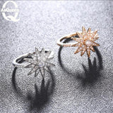 Sunflower Zirconia Micro Rings for Women