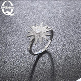 Sunflower Zirconia Micro Rings for Women