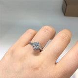 Sterling Silver CZ Bridal Engagement Ring Set