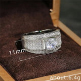 Stainless Steel CZ Engagement Ring Set