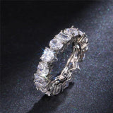 Heart Crystal Promise Engagement Wedding Rings For Women