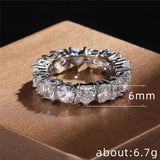 Heart Crystal Promise Engagement Wedding Rings For Women