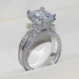 Vintage CZ Engagement Silver Ring for Daily Wear