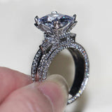 Vintage CZ Engagement Silver Ring for Daily Wear