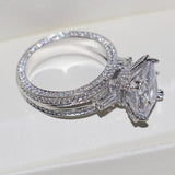 Vintage CZ Engagement Silver Ring for Daily Wear