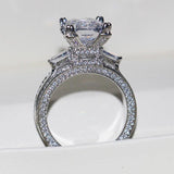 Vintage CZ Engagement Silver Ring for Daily Wear