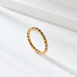 3MM Braided Shape Ring Stainless Steel Couple Ring