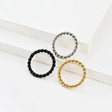 3MM Braided Shape Ring Stainless Steel Couple Ring